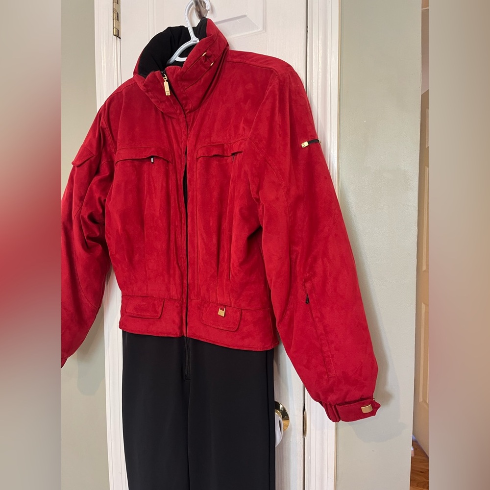 Vintage NILS Red Skiwear One Piece Ski Suit size 10 bin7 - Picture 3 of 9